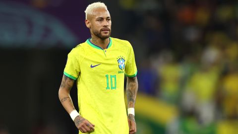 Neymar con la selección brasileña.