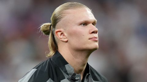 Erling Haaland durante el partido contra el Real Madrid.