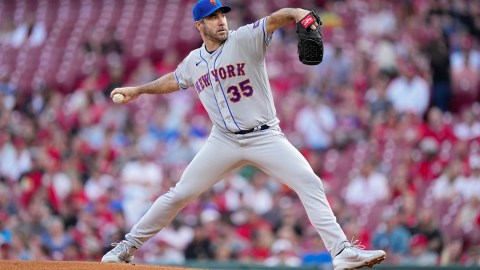 Justin Verlander durante su presentación contra Cincinnati Reds.