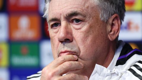 Carlo Ancelotti durante la rueda de prensa de este martes antes de enfrentar al Manchester City.