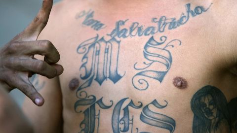 A member of the "Mara Salvatrucha" gang