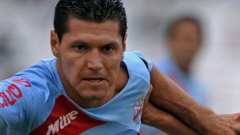 Javier Yacuzzi durante un encuentro con Arsenal de Sarandí frente a River Plate.