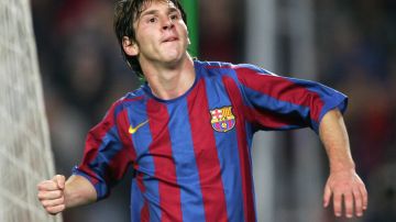 Leo Messi en su primer año con el FC Barcelona.