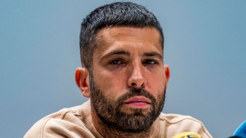 IGUALADA (BARCELONA), 24/05/2023.- Jordi Alba anuncia su retirada del FC  Barcelona durante una rueda de prensa.