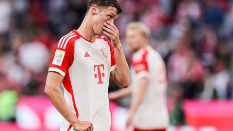 El francés Benjamin Pavard tras la derrota del Bayern Múnich ante el RB Leipzig.