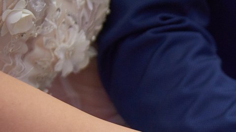 Novios en su boda