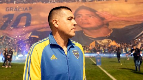 Juan Román Riquelme durante su partido homenaje.