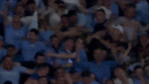 Rodri (izquierda) celebra con sus compañeros del Manchester City tras anotar el gol para su equipo en la final ante el Inter de Milán.