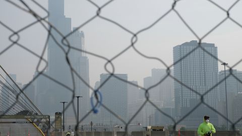 Humo de Canadá en Chicago