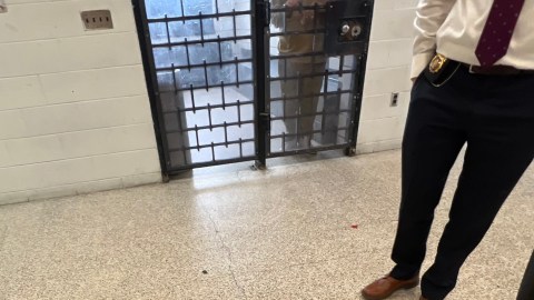 Interior de un pabellón de Rikers Island.