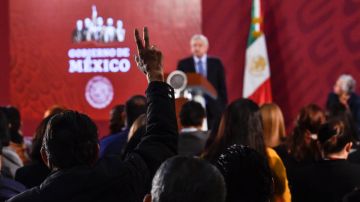 Conferencia de prensa de Andrés Manuel López Obrador, presidente de México
