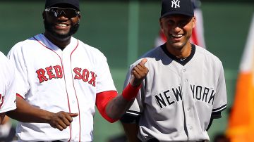 David Ortiz le juego broma a Darek Jeter para recordar la rivalidad entre Red Sox y Yankees