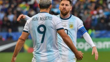 Sergio Agüero y Lionel Messi.