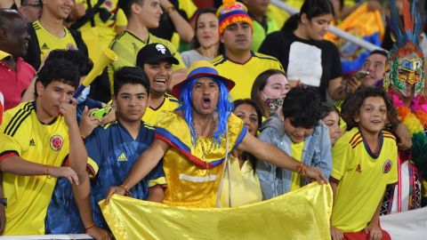 Fanáticos colombianos.