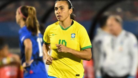 Marta durante un encuentro ante USA por la SheBelievesCup.