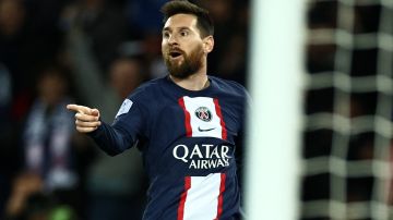 Lionel Messi, celebrando un gol con el PSG.