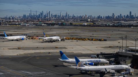 Aviones de United en el aeropuerto de Newark
