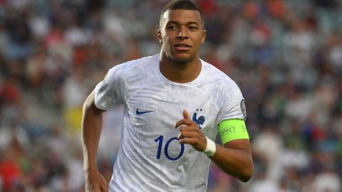 Kylian Mbappé con la selección de Francia.