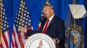 Donald Trump Speaks At The New Hampshire Federation Of Republican Women Lilac Luncheon