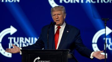 Donald Trump durante una convención en Florida.