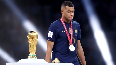 Kylian Mbappé tras perder la final de la Copa del Mundo.