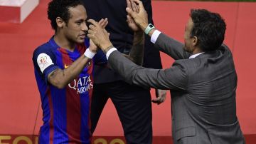 Neymar Jr. y Luis Enrique.