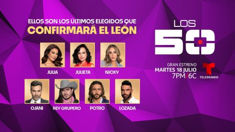 Esta es la lista de siete nuevos famosos confirmados para el reality de "Los 50" de Telemundo.