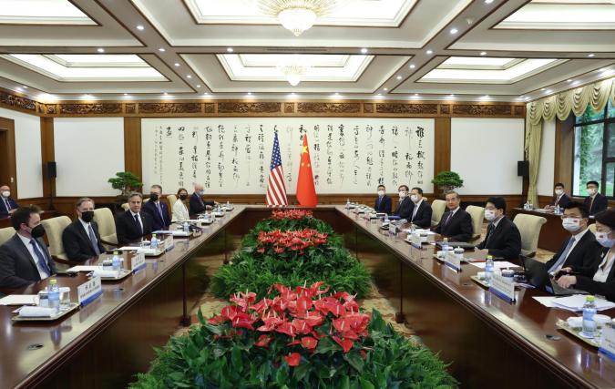 Máximo diplomático de China, Wang Yi, se reúne con Secretario de Estado de EE. UU, Antony Blinken.