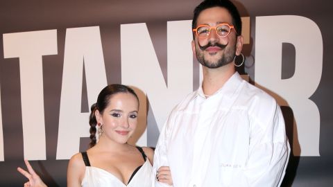 La cantante Evaluna Montaner junto a su esposo Camilo.