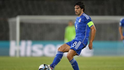 El italiano Sandro Tonali en un partido de la Euro Sub-21 ante Noruega.