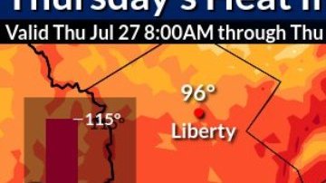 Pronóstico regional para jueves 27 de julio 2023.