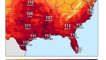 En algunos estados se esperan temperaturas de hasta 112 grados Fahrenheit.