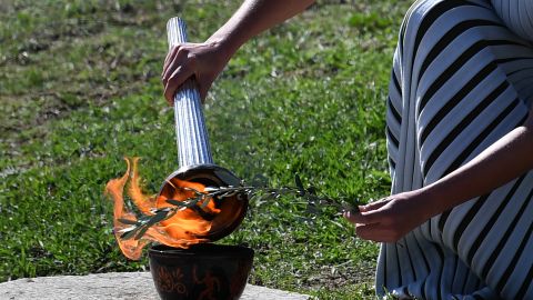 Ceremonia de encendido de la antorcha para los JJOO de Invierno Beijing 2022.