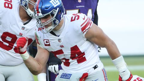 De las siete temporadas en la NFL Blake Martínez disputó una con New York Giants.