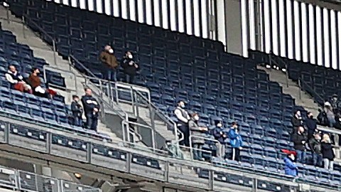 Fanáticos en el Yankee Stadium.