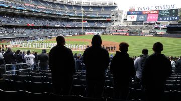 Fanáticos en el Yankee Stadium.