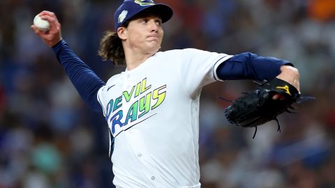 Tyler Glasnow, lanzador de los Tampa Bay Rays.