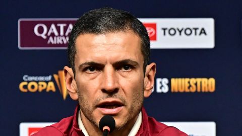 Jaime Lozano durante la rueda de prensa previa al encuentro ante Jamaica.