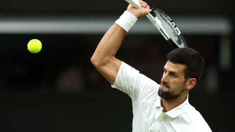 Novak Djokovic en Wimbledon.