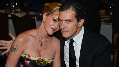 Melanie Griffith y Antonio Banderas durante un evento en 2012.