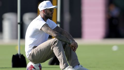 David Beckham en el entrenamiento del Inter Miami.