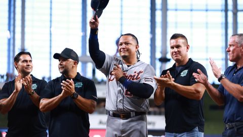 Miguel Cabrera en el LoanDepot Park de Miami.