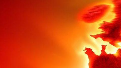 Ilustración Europa con una ola de calor.