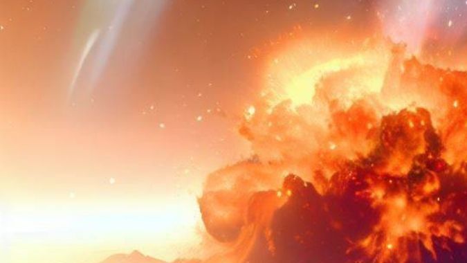 La colosal erupción volcánica ocurrió entre 1 y 2 millones de años antes del evento de congelación. (Ilustración: Bing)