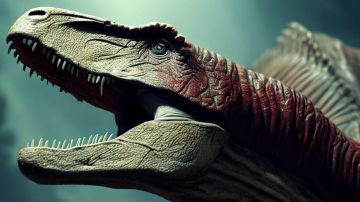 Ilustración de un acrocantosaurio.