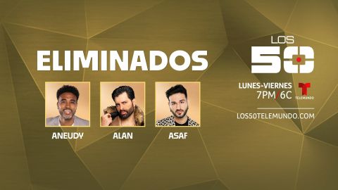 Aneudy, Alan y Asaf fueron los tres primeros eliminados de esta semana en "Los 50".