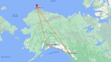 El Triángulo de Alaska está ubicado entre Anchorage, Juneau y Utqiagvik.
