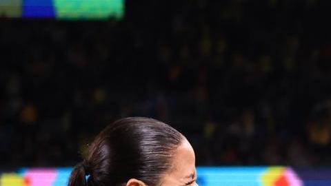Las jugadoras de Colombia celebran el gol de Manuela Vanegas