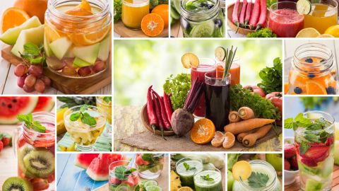 Los vegetales y frutas son alimentos ricos en agua y bajos en calorías