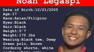 Noah Legaspi tenía 17 años.